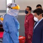 Toma de muestras para pruebas PCR a conductores del corredor Suroccidental