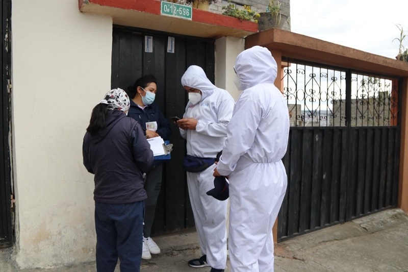 Búsqueda de casos covid en 10 barrios