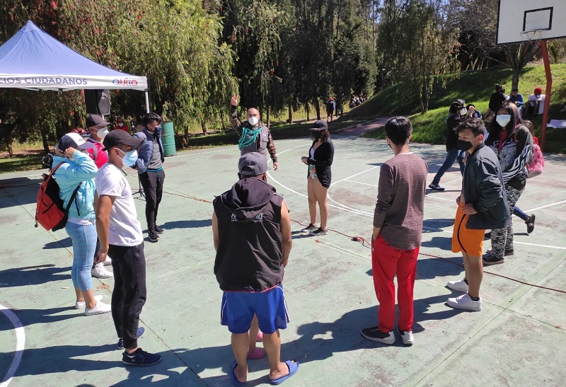 Jóvenes de voluntariado Quito Acción
