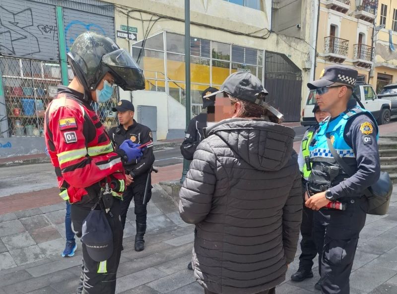 Intervención oportuna del Puesto de Mando Operativo La Basílica auxilió a una mujer víctima de violencia de género