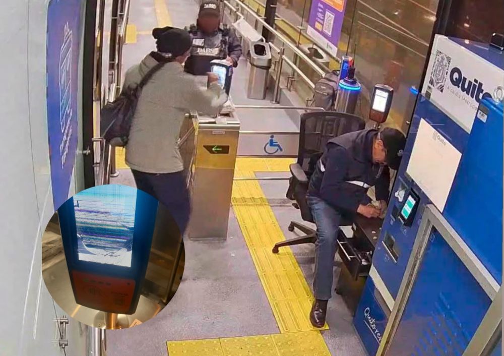 Ciudadano en estado etílico que causó daños a validador en la estación del Trolebús fue puesto a órdenes de las autoridades